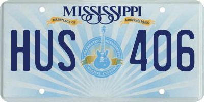 MS license plate HUS406