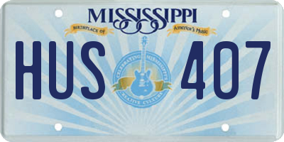 MS license plate HUS407