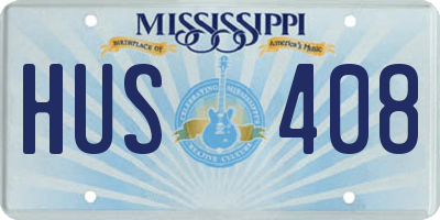 MS license plate HUS408