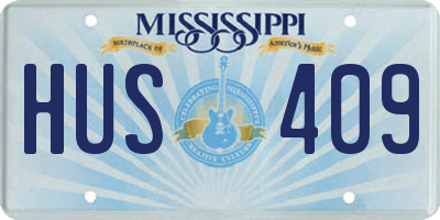 MS license plate HUS409