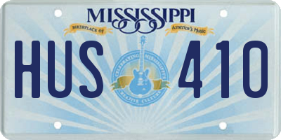 MS license plate HUS410