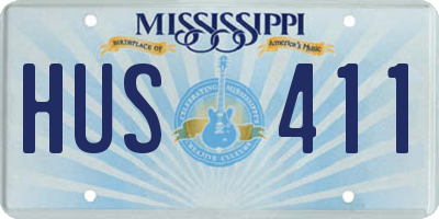 MS license plate HUS411