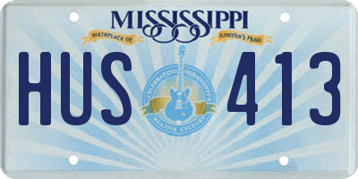 MS license plate HUS413