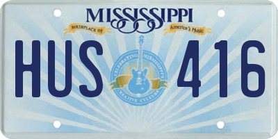 MS license plate HUS416