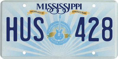MS license plate HUS428