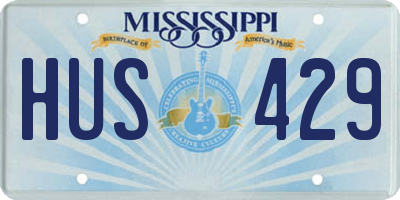 MS license plate HUS429