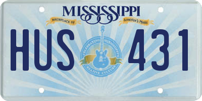 MS license plate HUS431