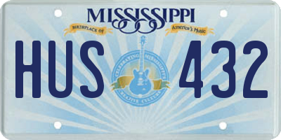 MS license plate HUS432
