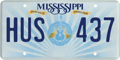 MS license plate HUS437