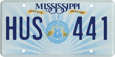 MS license plate HUS441