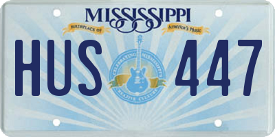 MS license plate HUS447