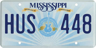 MS license plate HUS448