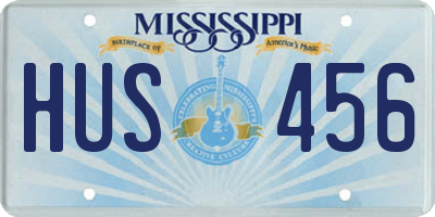 MS license plate HUS456