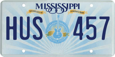 MS license plate HUS457