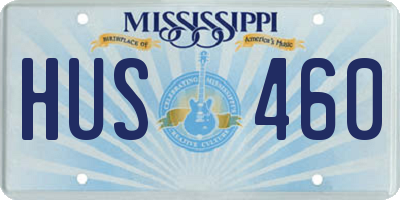 MS license plate HUS460