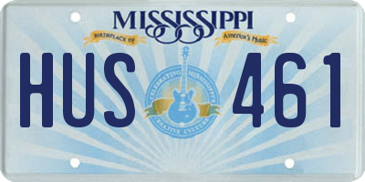 MS license plate HUS461