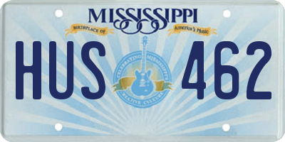 MS license plate HUS462