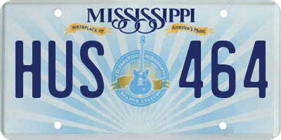 MS license plate HUS464