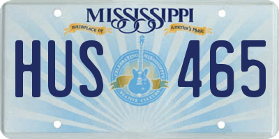 MS license plate HUS465