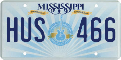 MS license plate HUS466