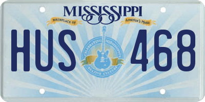 MS license plate HUS468