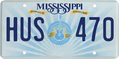 MS license plate HUS470