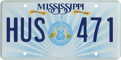 MS license plate HUS471