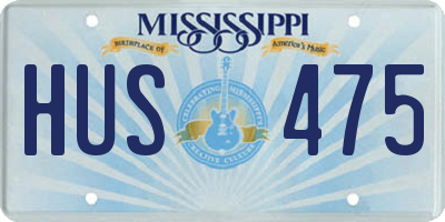 MS license plate HUS475