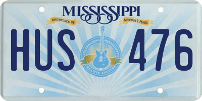 MS license plate HUS476