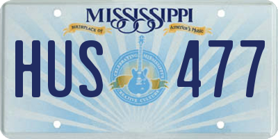 MS license plate HUS477
