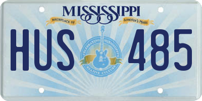MS license plate HUS485