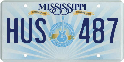MS license plate HUS487