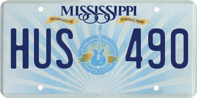 MS license plate HUS490