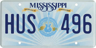 MS license plate HUS496