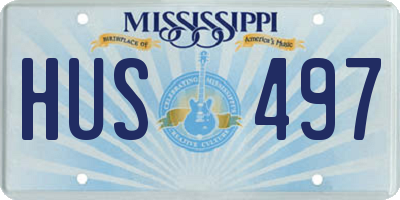 MS license plate HUS497