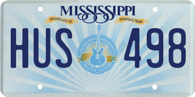 MS license plate HUS498