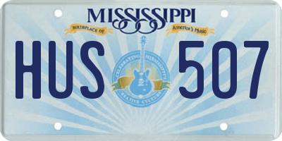 MS license plate HUS507