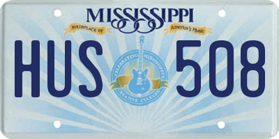 MS license plate HUS508
