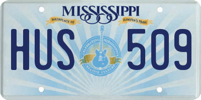MS license plate HUS509