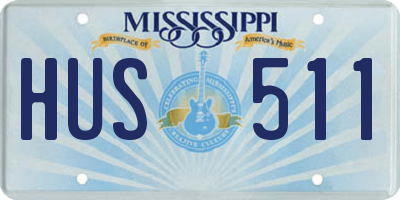 MS license plate HUS511