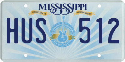 MS license plate HUS512