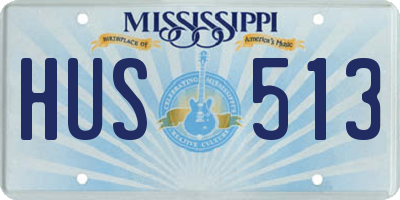 MS license plate HUS513