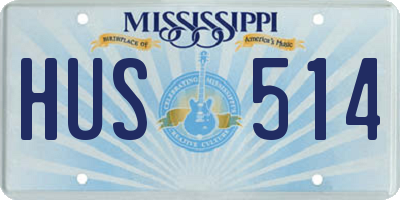 MS license plate HUS514