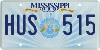 MS license plate HUS515