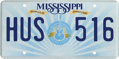MS license plate HUS516