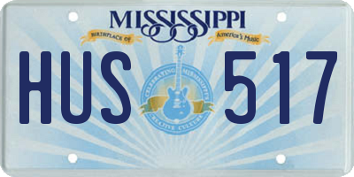 MS license plate HUS517