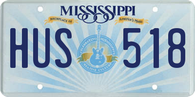 MS license plate HUS518