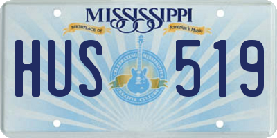 MS license plate HUS519