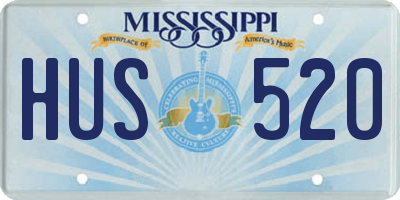 MS license plate HUS520