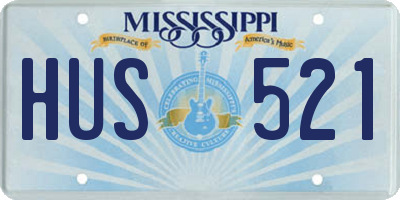 MS license plate HUS521